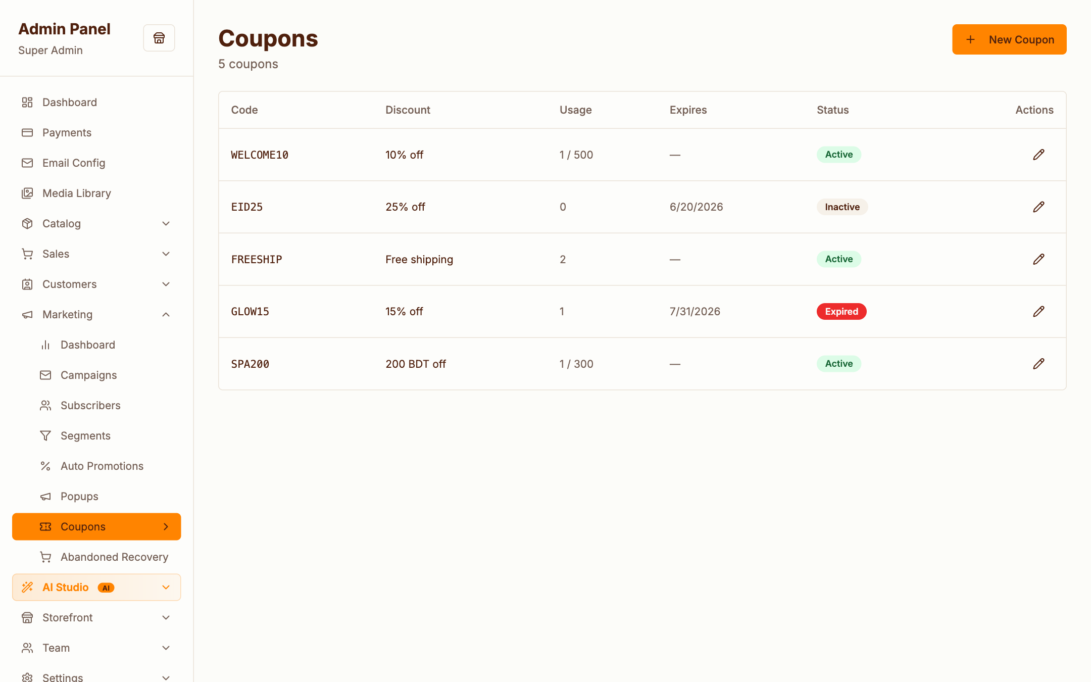 Coupons