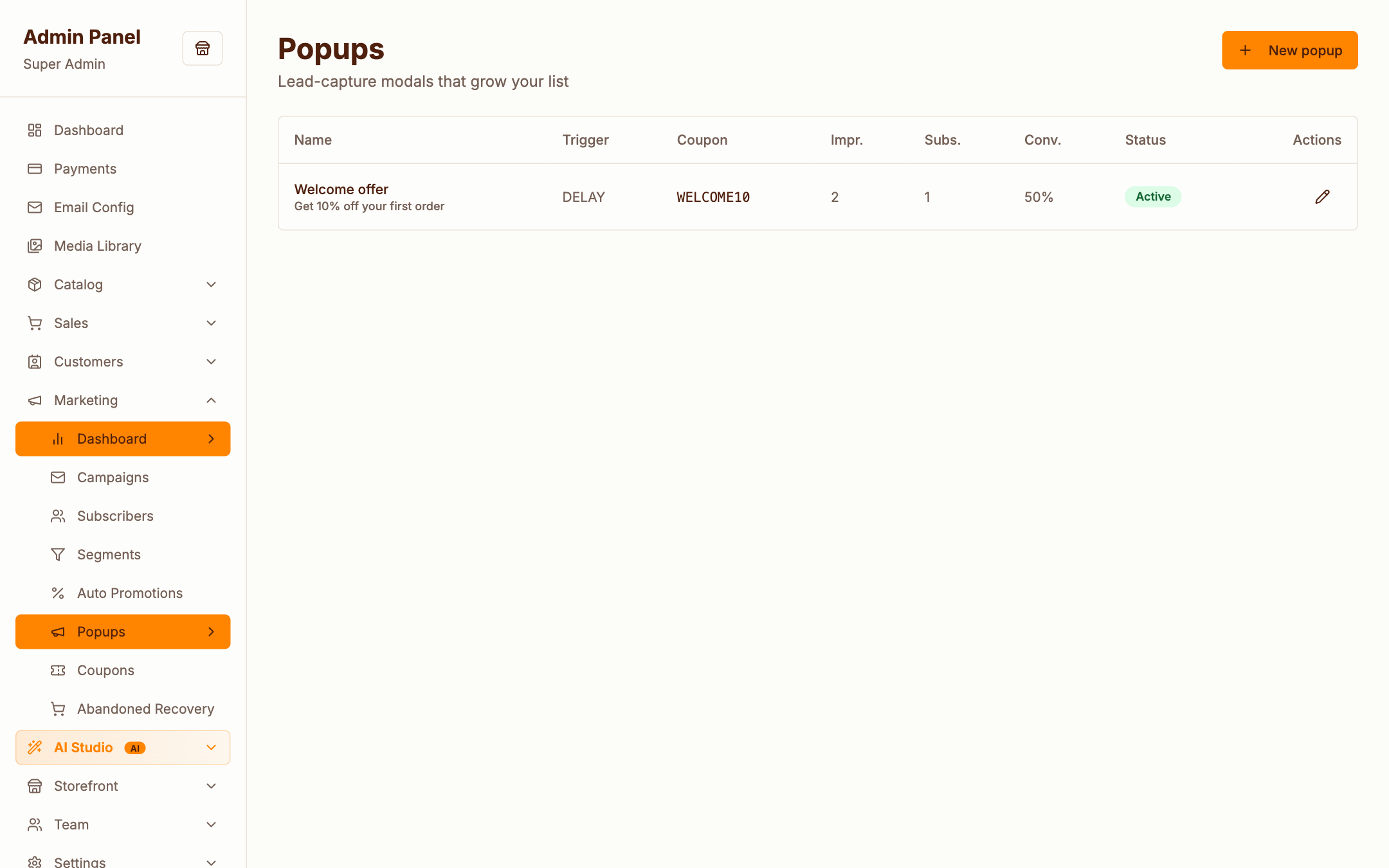 Popups
