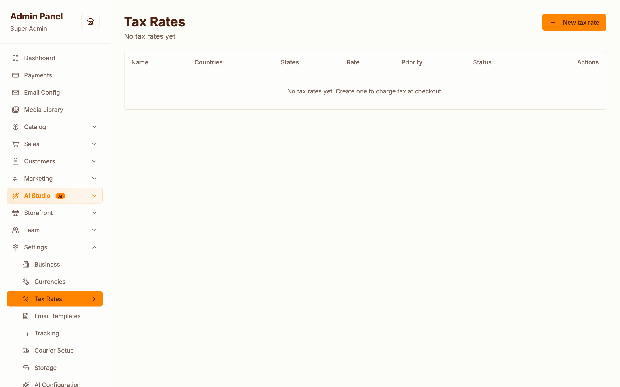 Tax rates